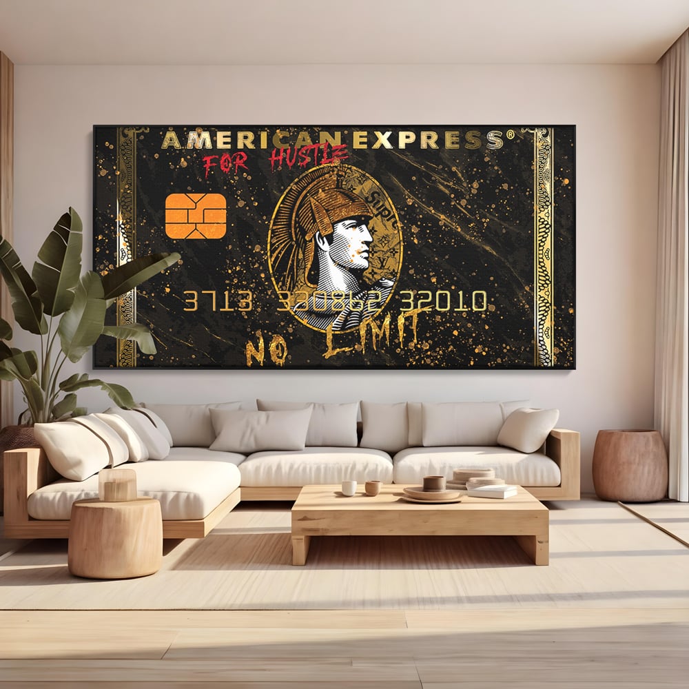 Tablou Canvas Premium LuxCanva® B1036, No Limit , Decorativ, Card, Banca, Finante, Culori Vibrante