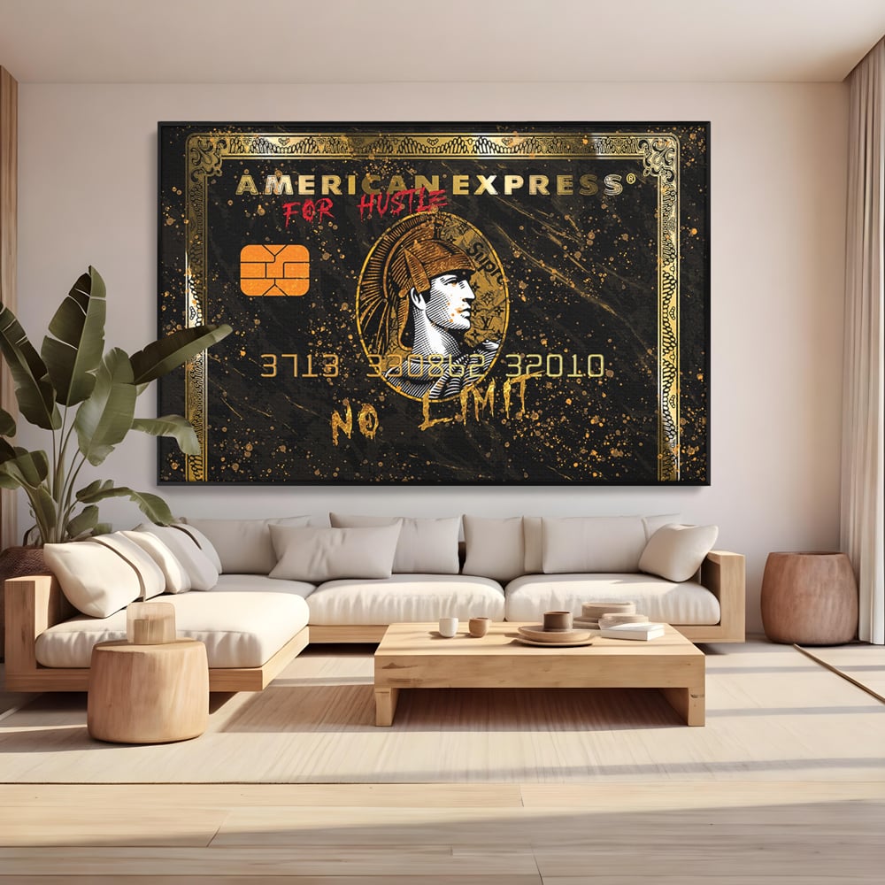Tablou Canvas Premium LuxCanva® B1036, No Limit , Decorativ, Card, Banca, Finante, Culori Vibrante