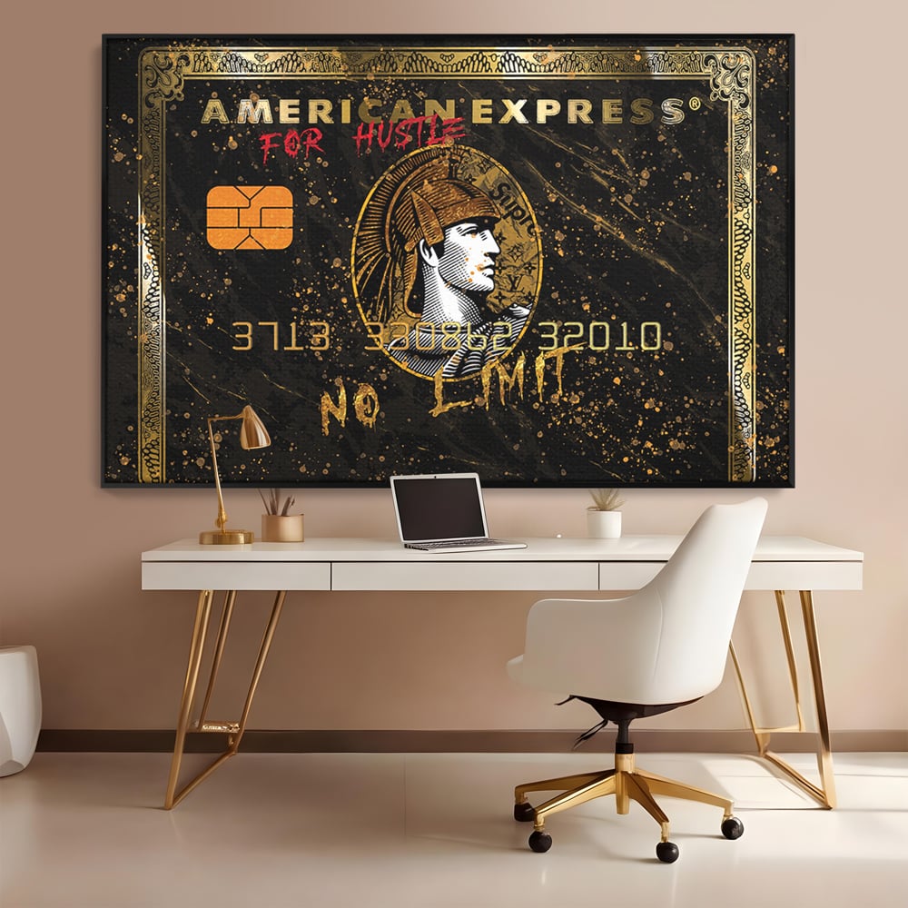Tablou Canvas Premium LuxCanva® B1036, No Limit , Decorativ, Card, Banca, Finante, Culori Vibrante