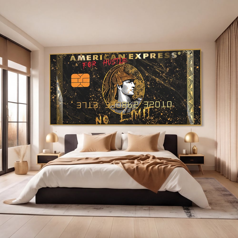 Tablou Canvas Premium LuxCanva® B1036, No Limit , Decorativ, Card, Banca, Finante, Culori Vibrante