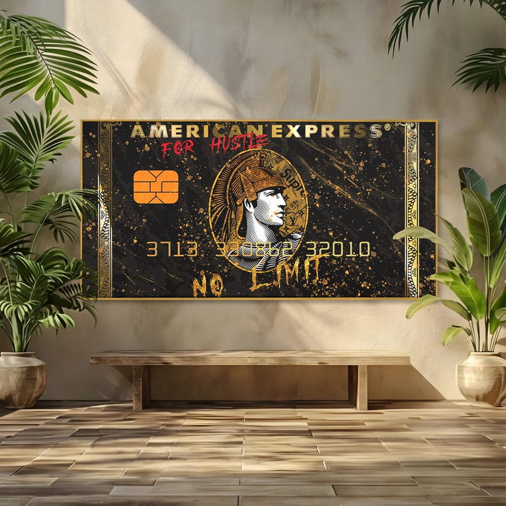 Tablou Canvas Premium LuxCanva® B1036, No Limit , Decorativ, Card, Banca, Finante, Culori Vibrante