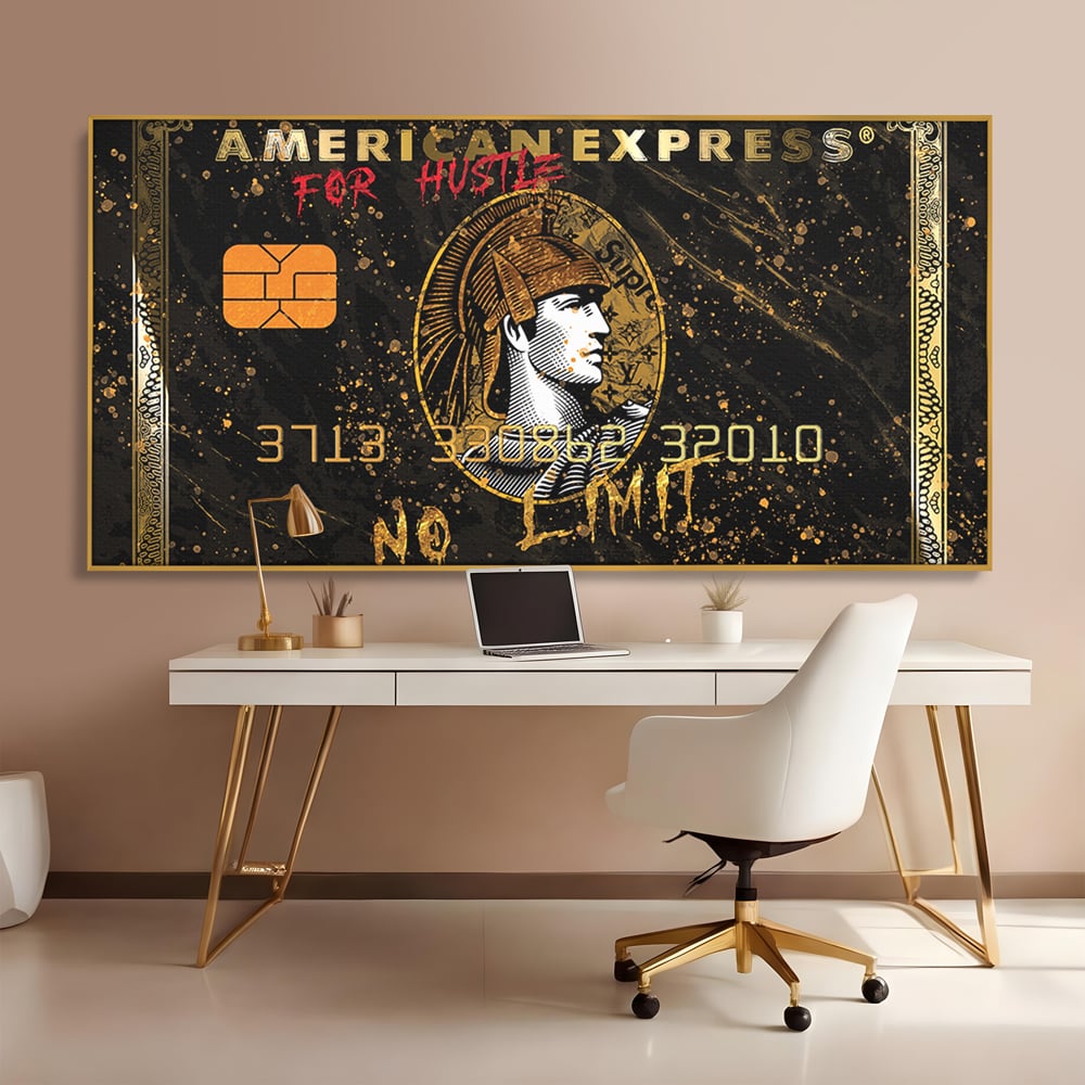 Tablou Canvas Premium LuxCanva® B1036, No Limit , Decorativ, Card, Banca, Finante, Culori Vibrante
