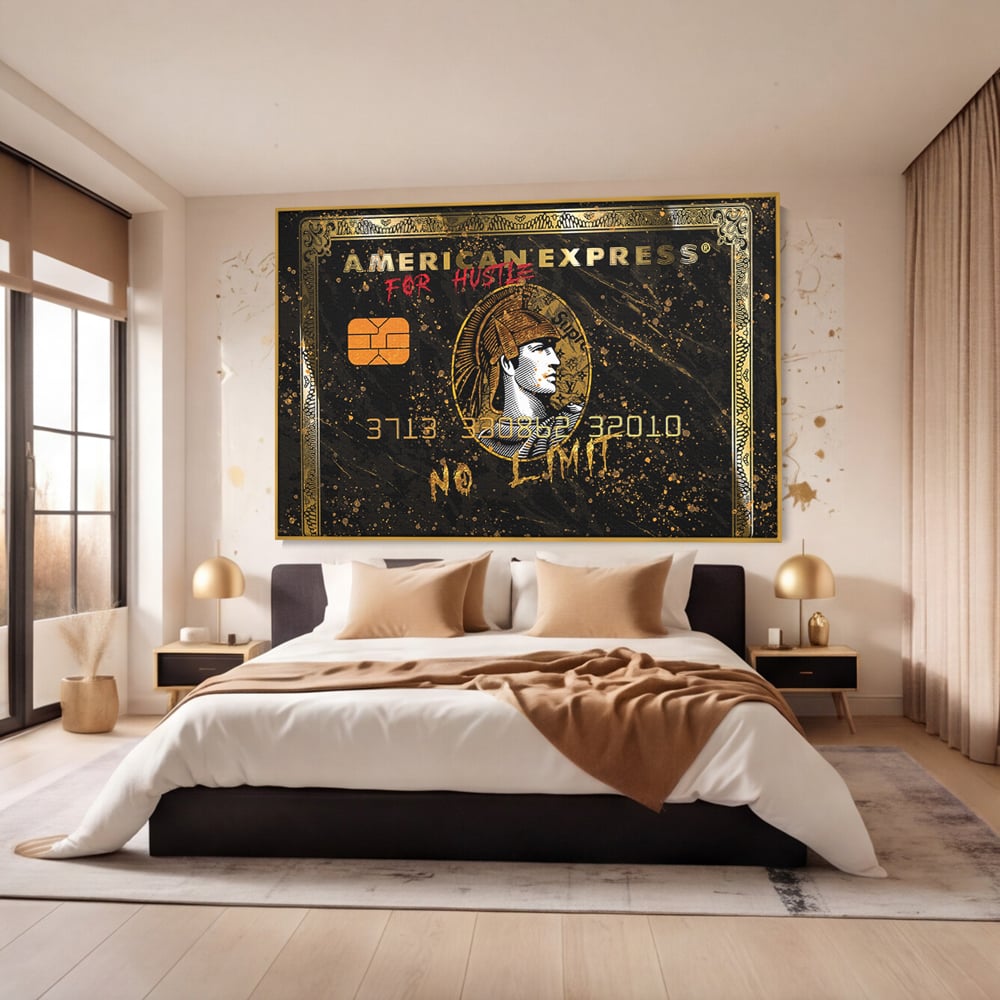 Tablou Canvas Premium LuxCanva® B1036, No Limit , Decorativ, Card, Banca, Finante, Culori Vibrante