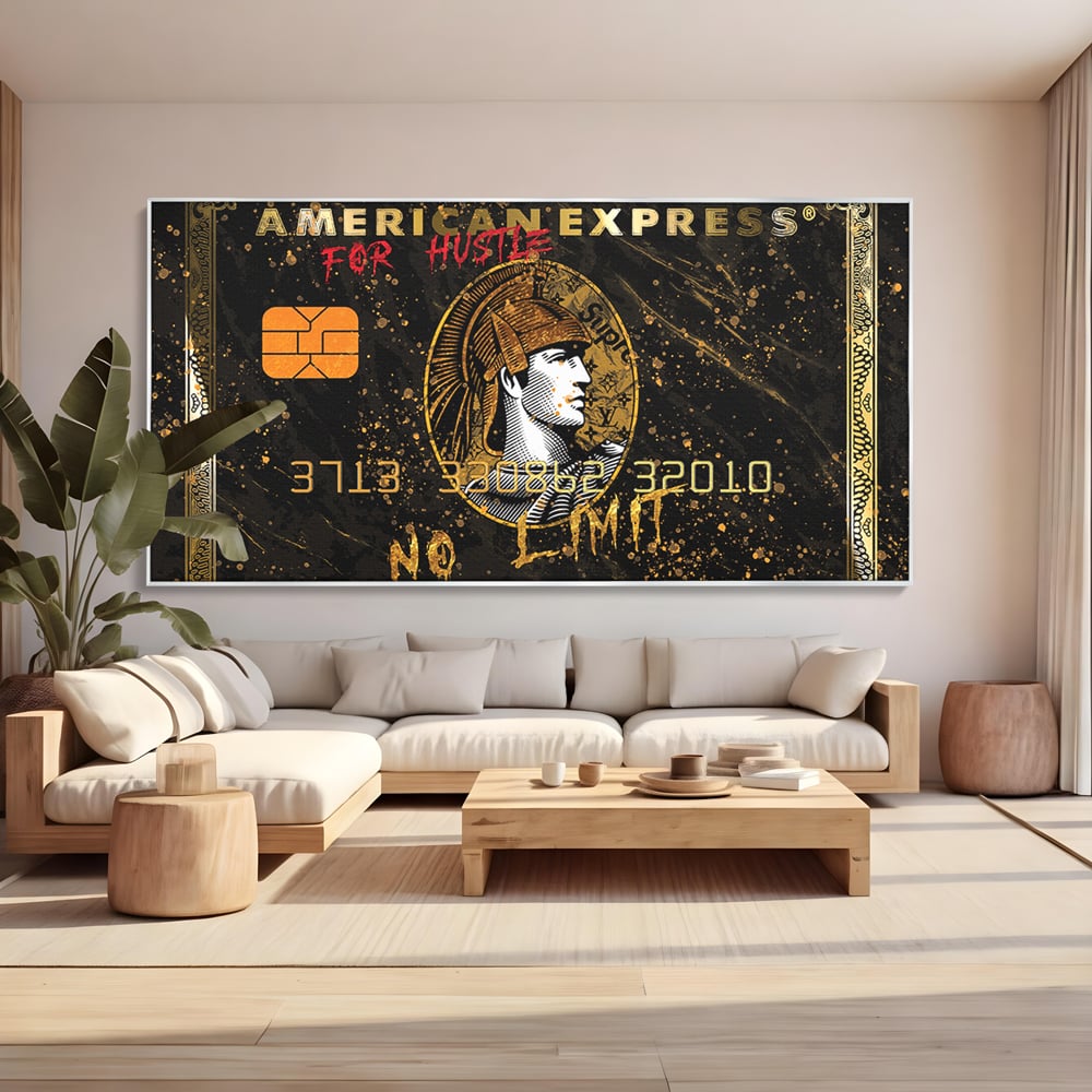 Tablou Canvas Premium LuxCanva® B1036, No Limit , Decorativ, Card, Banca, Finante, Culori Vibrante