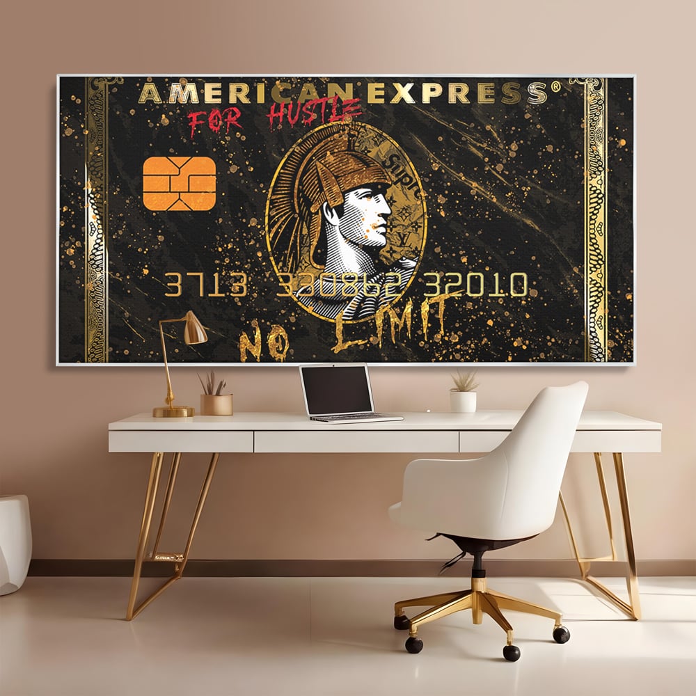 Tablou Canvas Premium LuxCanva® B1036, No Limit , Decorativ, Card, Banca, Finante, Culori Vibrante
