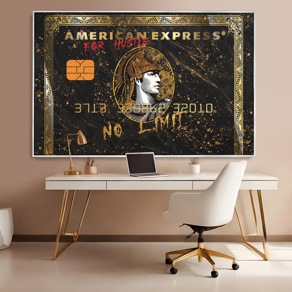 Tablou Canvas Premium LuxCanva® B1036, No Limit , Decorativ, Card, Banca, Finante, Culori Vibrante