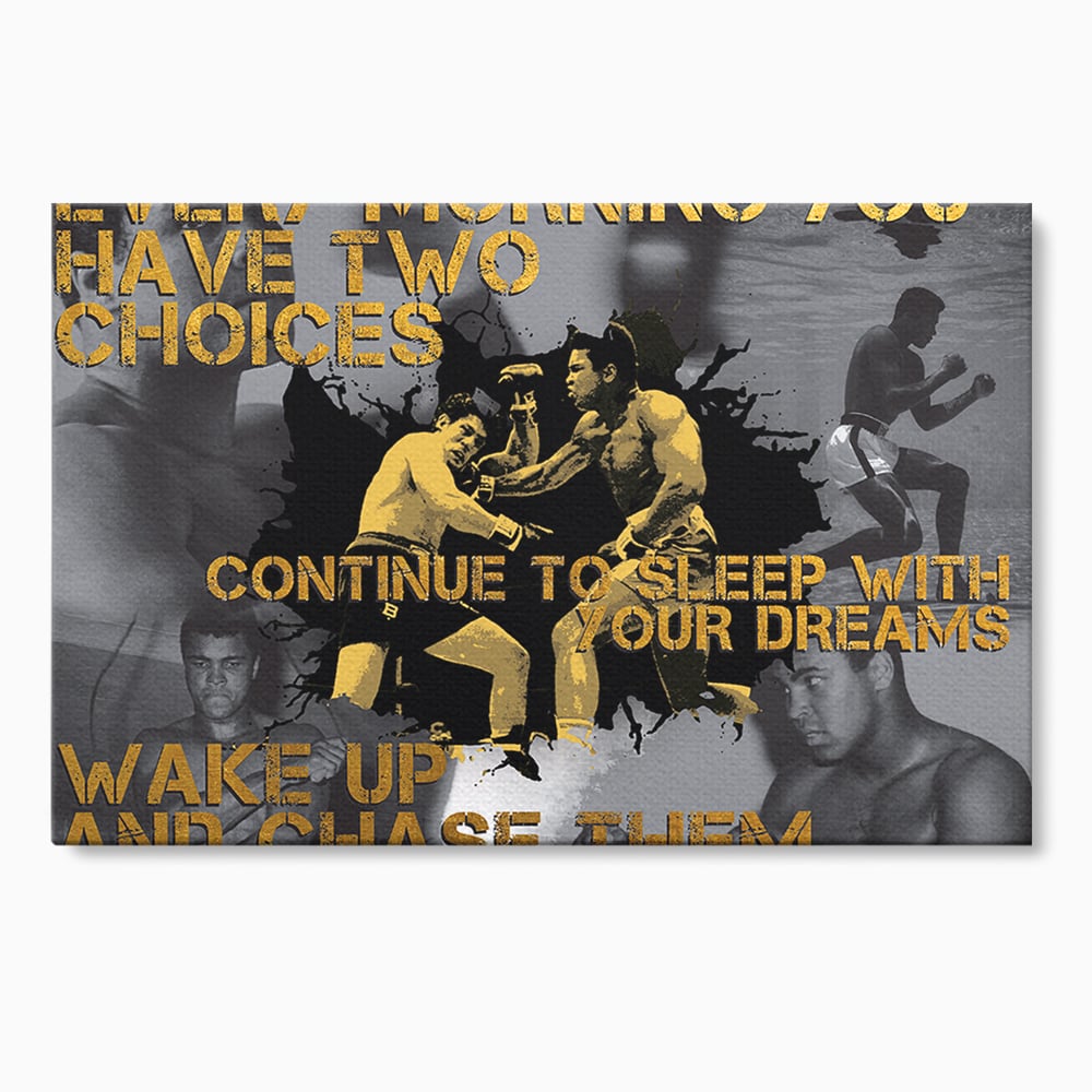 Tablou Canvas Premium LuxCanva® B1037, Muhammad Ali , Decorativ, Boxer, Pugilist, Sportiv, Motivational, Culori Vibrante
