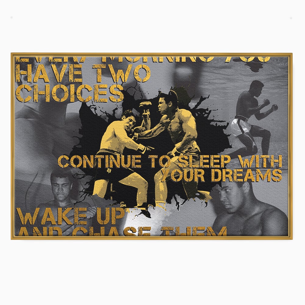 Tablou Canvas Premium LuxCanva® B1037, Muhammad Ali , Decorativ, Boxer, Pugilist, Sportiv, Motivational, Culori Vibrante