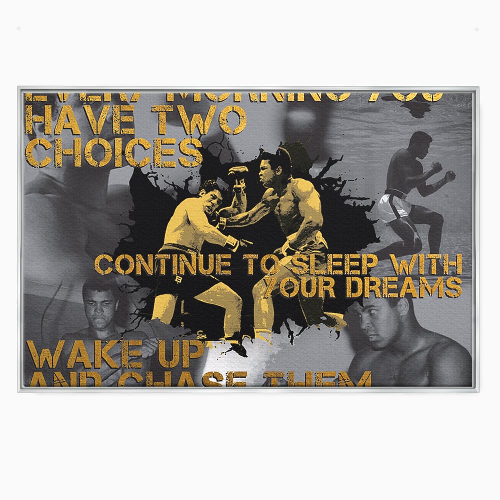 Tablou Canvas Premium LuxCanva® B1037, Muhammad Ali , Decorativ, Boxer, Pugilist, Sportiv, Motivational, Culori Vibrante