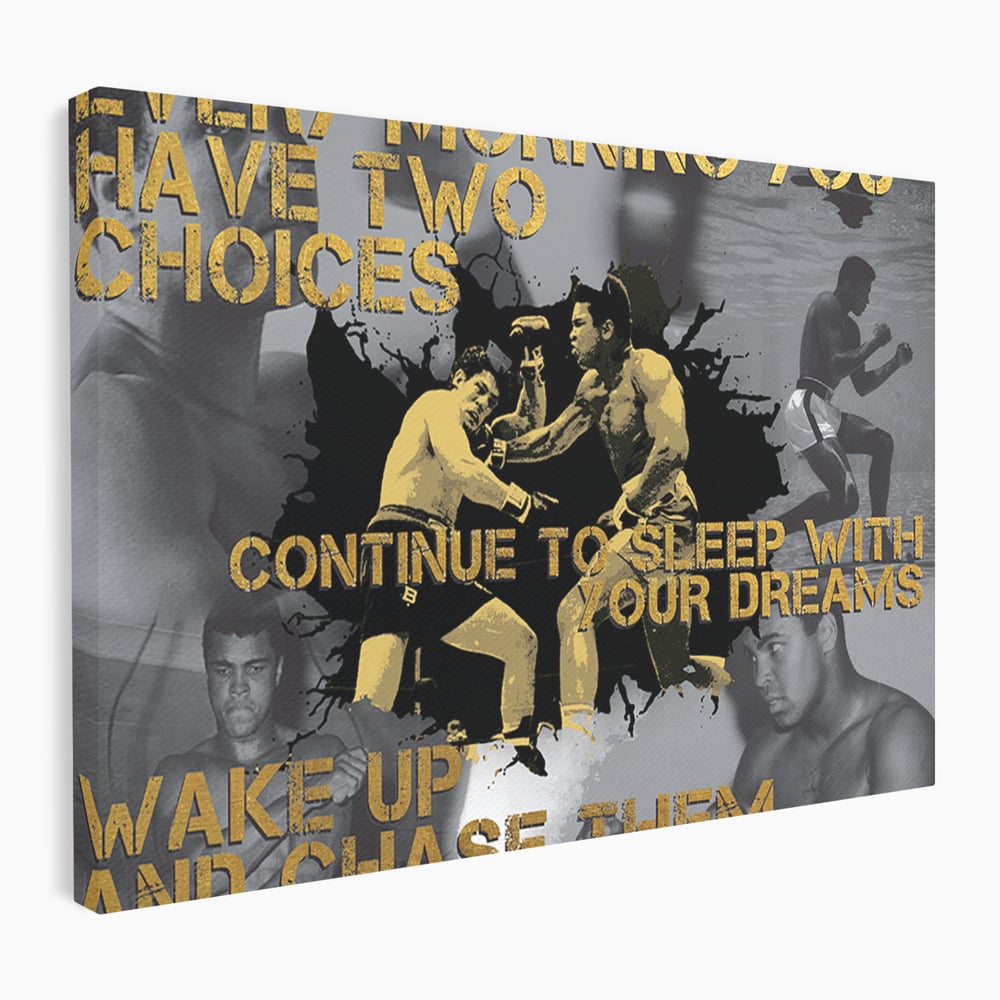 Tablou Canvas Premium LuxCanva® B1037, Muhammad Ali , Decorativ, Boxer, Pugilist, Sportiv, Motivational, Culori Vibrante