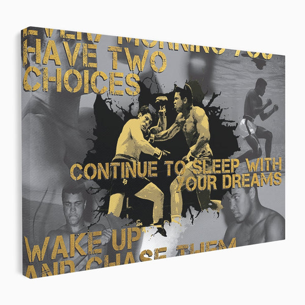 Tablou Canvas Premium LuxCanva® B1037, Muhammad Ali , Decorativ, Boxer, Pugilist, Sportiv, Motivational, Culori Vibrante