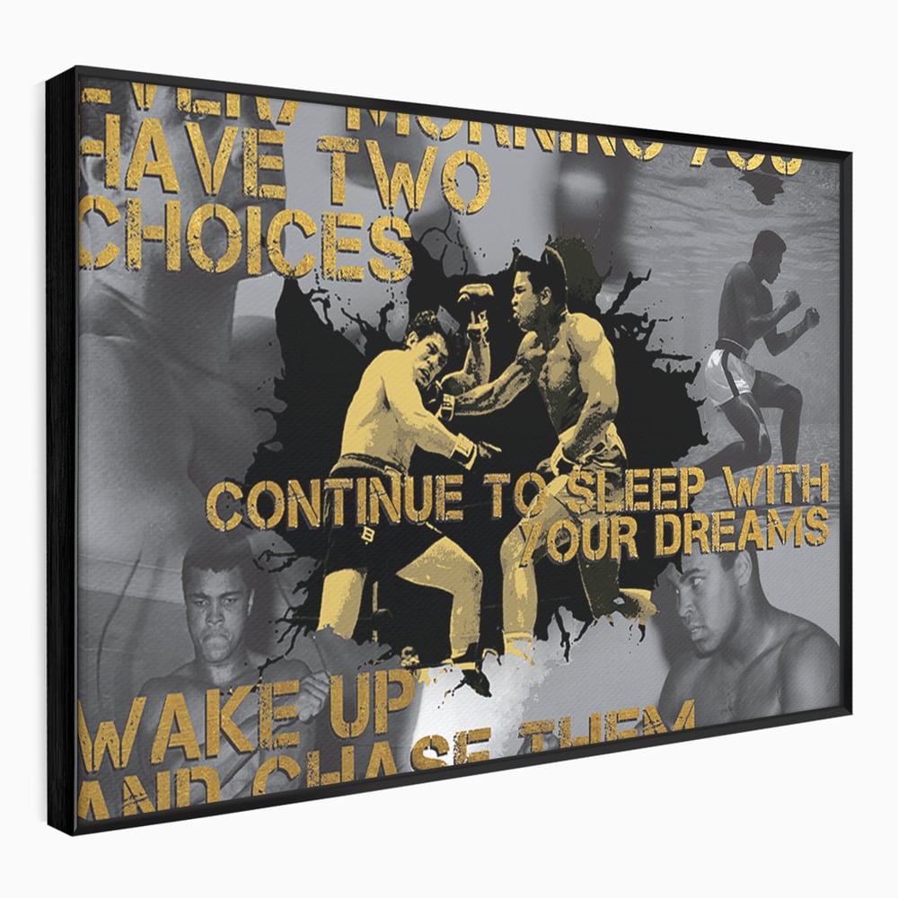 Tablou Canvas Premium LuxCanva® B1037, Muhammad Ali , Decorativ, Boxer, Pugilist, Sportiv, Motivational, Culori Vibrante