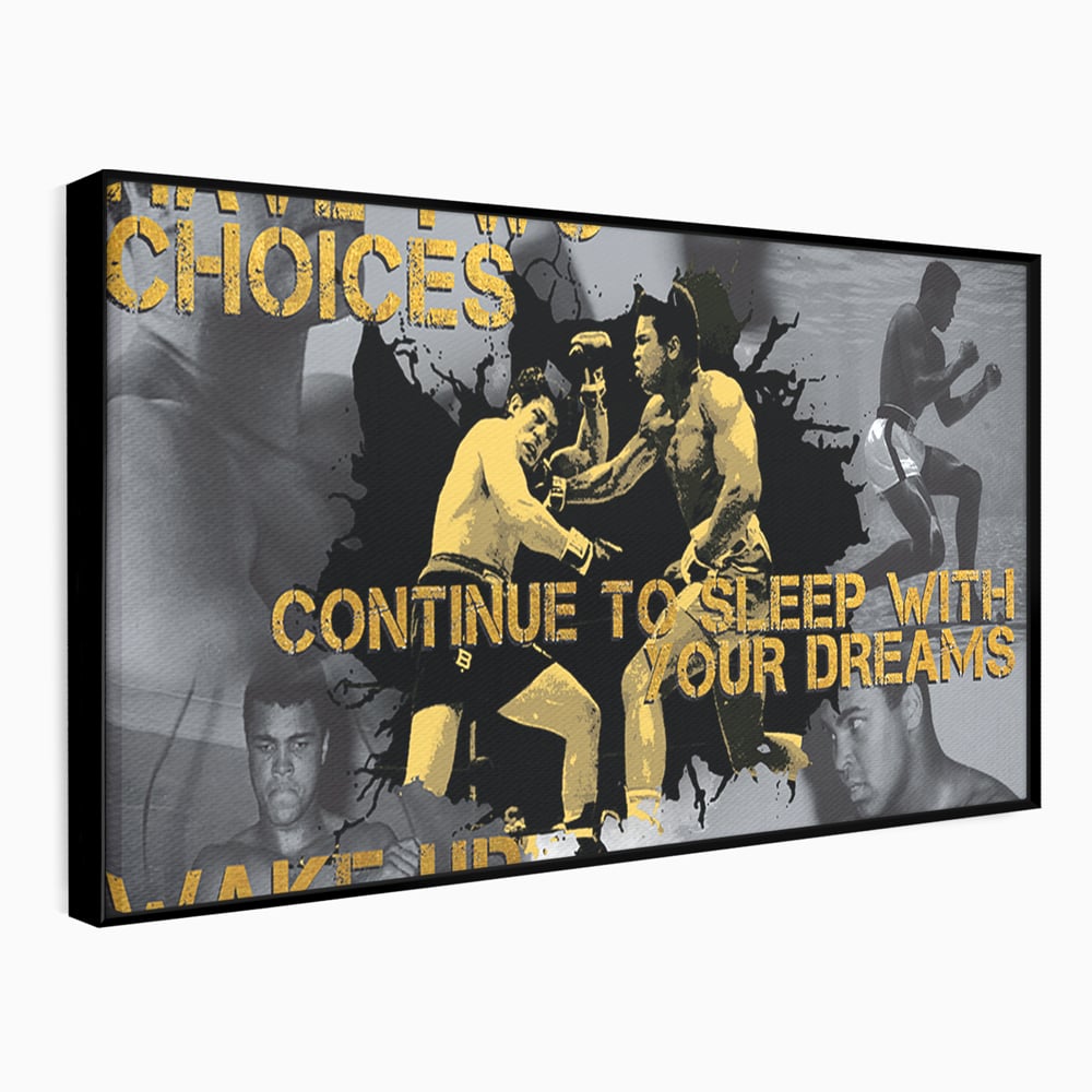 Tablou Canvas Premium LuxCanva® B1037, Muhammad Ali , Decorativ, Boxer, Pugilist, Sportiv, Motivational, Culori Vibrante