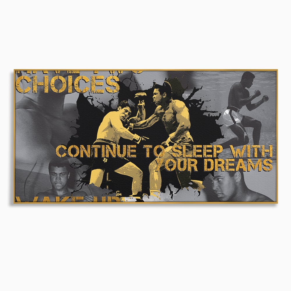 Tablou Canvas Premium LuxCanva® B1037, Muhammad Ali , Decorativ, Boxer, Pugilist, Sportiv, Motivational, Culori Vibrante