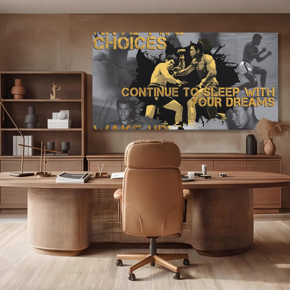 Tablou Canvas Premium LuxCanva® B1037, Muhammad Ali , Decorativ, Boxer, Pugilist, Sportiv, Motivational, Culori Vibrante