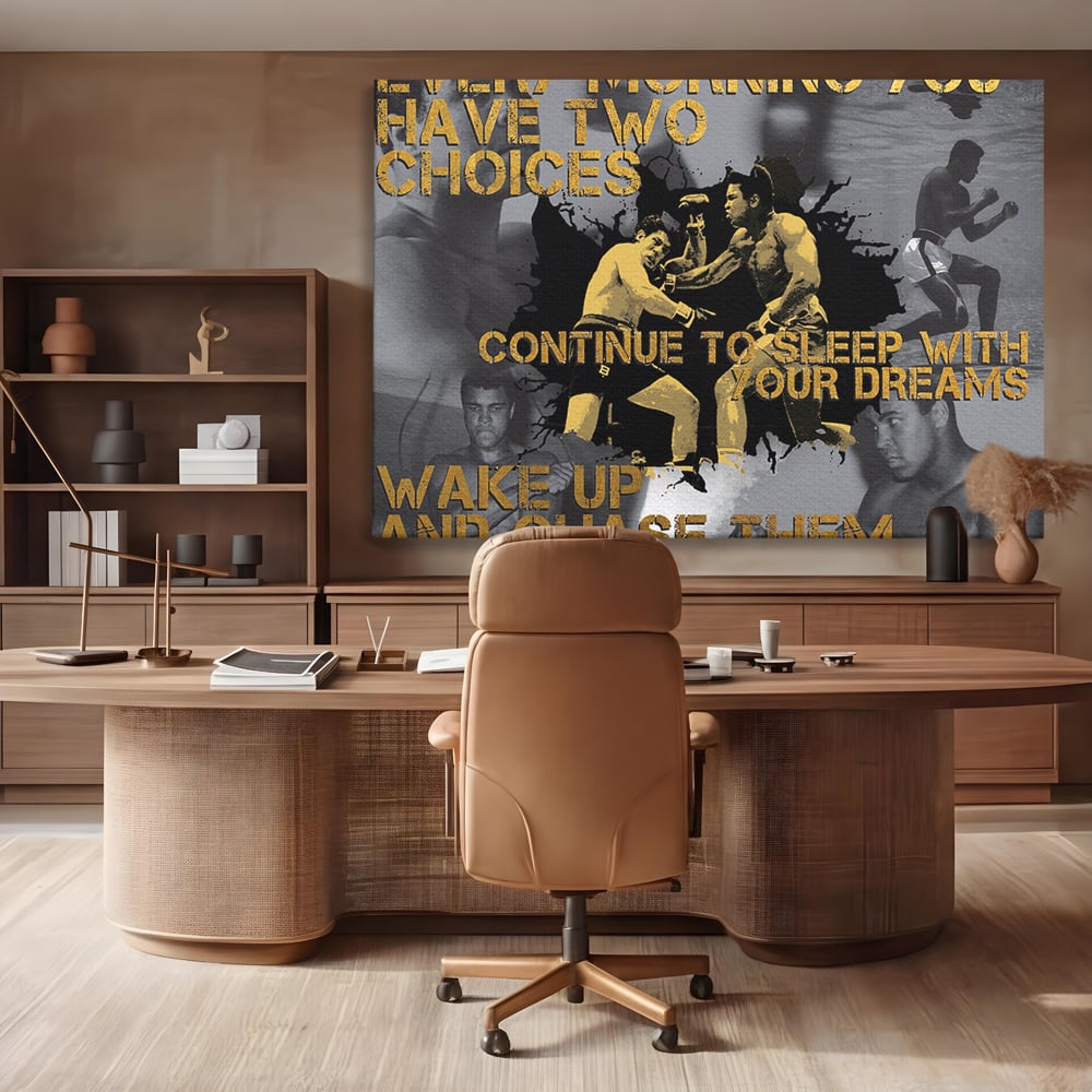 Tablou Canvas Premium LuxCanva® B1037, Muhammad Ali , Decorativ, Boxer, Pugilist, Sportiv, Motivational, Culori Vibrante