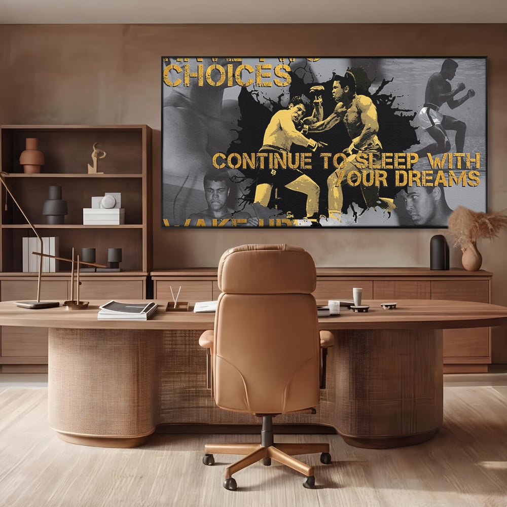 Tablou Canvas Premium LuxCanva® B1037, Muhammad Ali , Decorativ, Boxer, Pugilist, Sportiv, Motivational, Culori Vibrante