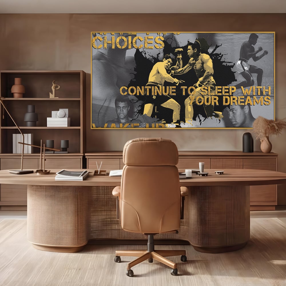 Tablou Canvas Premium LuxCanva® B1037, Muhammad Ali , Decorativ, Boxer, Pugilist, Sportiv, Motivational, Culori Vibrante