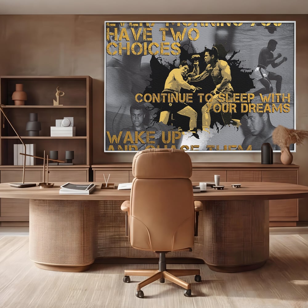 Tablou Canvas Premium LuxCanva® B1037, Muhammad Ali , Decorativ, Boxer, Pugilist, Sportiv, Motivational, Culori Vibrante