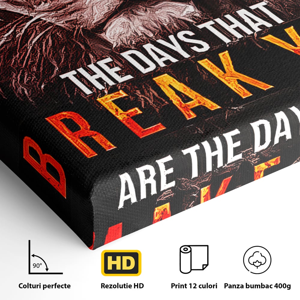 Tablou Canvas Premium LuxCanva® B1040, The Days , Living, Birou, Inspirational, Leu, Rege, Savana, Culori Vibrante