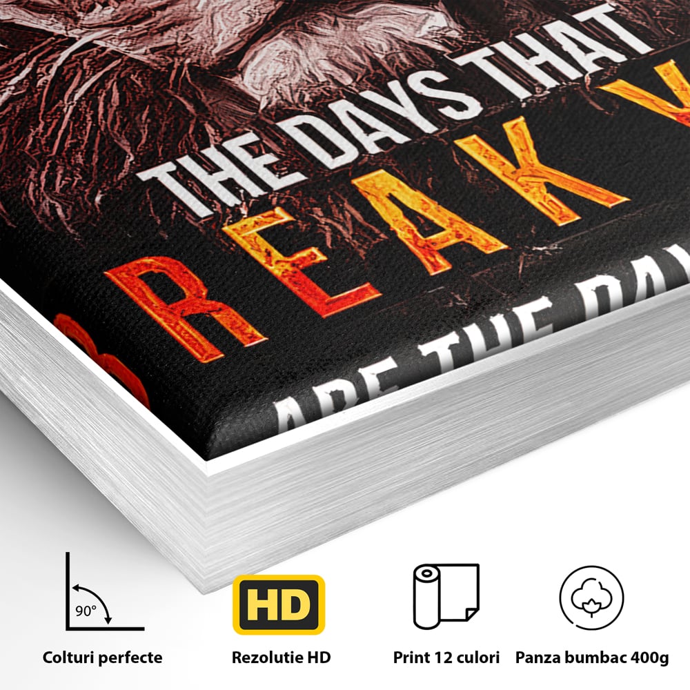 Tablou Canvas Premium LuxCanva® B1040, The Days , Living, Birou, Inspirational, Leu, Rege, Savana, Culori Vibrante