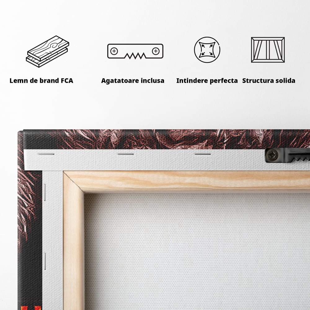 Tablou Canvas Premium LuxCanva® B1040, The Days , Living, Birou, Inspirational, Leu, Rege, Savana, Culori Vibrante