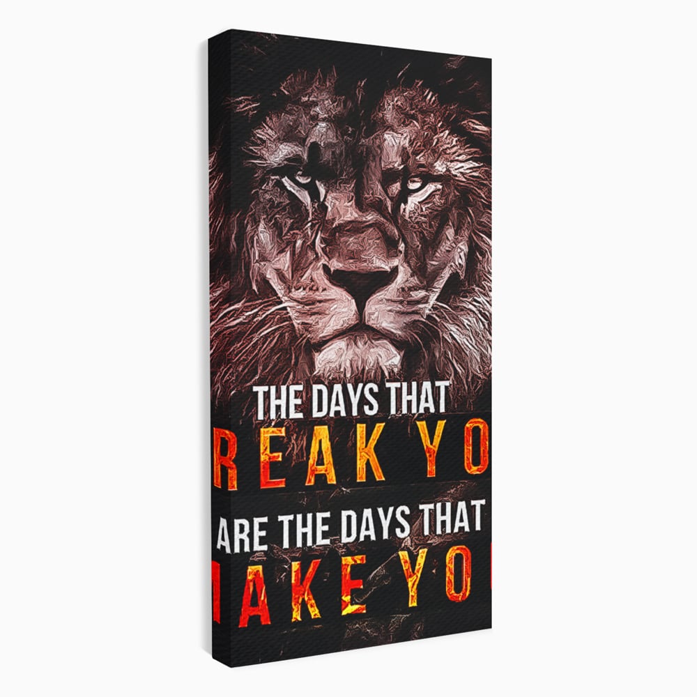Tablou Canvas Premium LuxCanva® B1040, The Days , Living, Birou, Inspirational, Leu, Rege, Savana, Culori Vibrante
