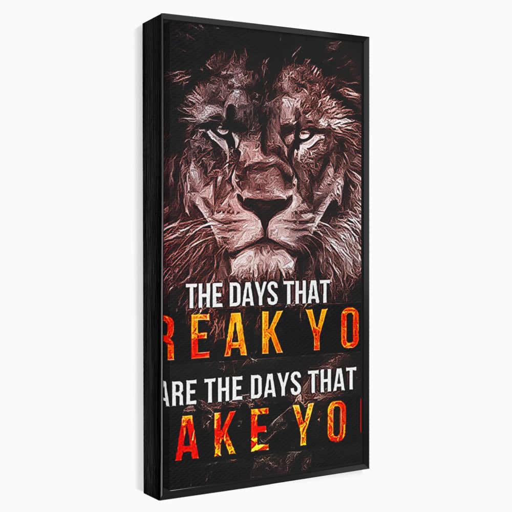 Tablou Canvas Premium LuxCanva® B1040, The Days , Living, Birou, Inspirational, Leu, Rege, Savana, Culori Vibrante