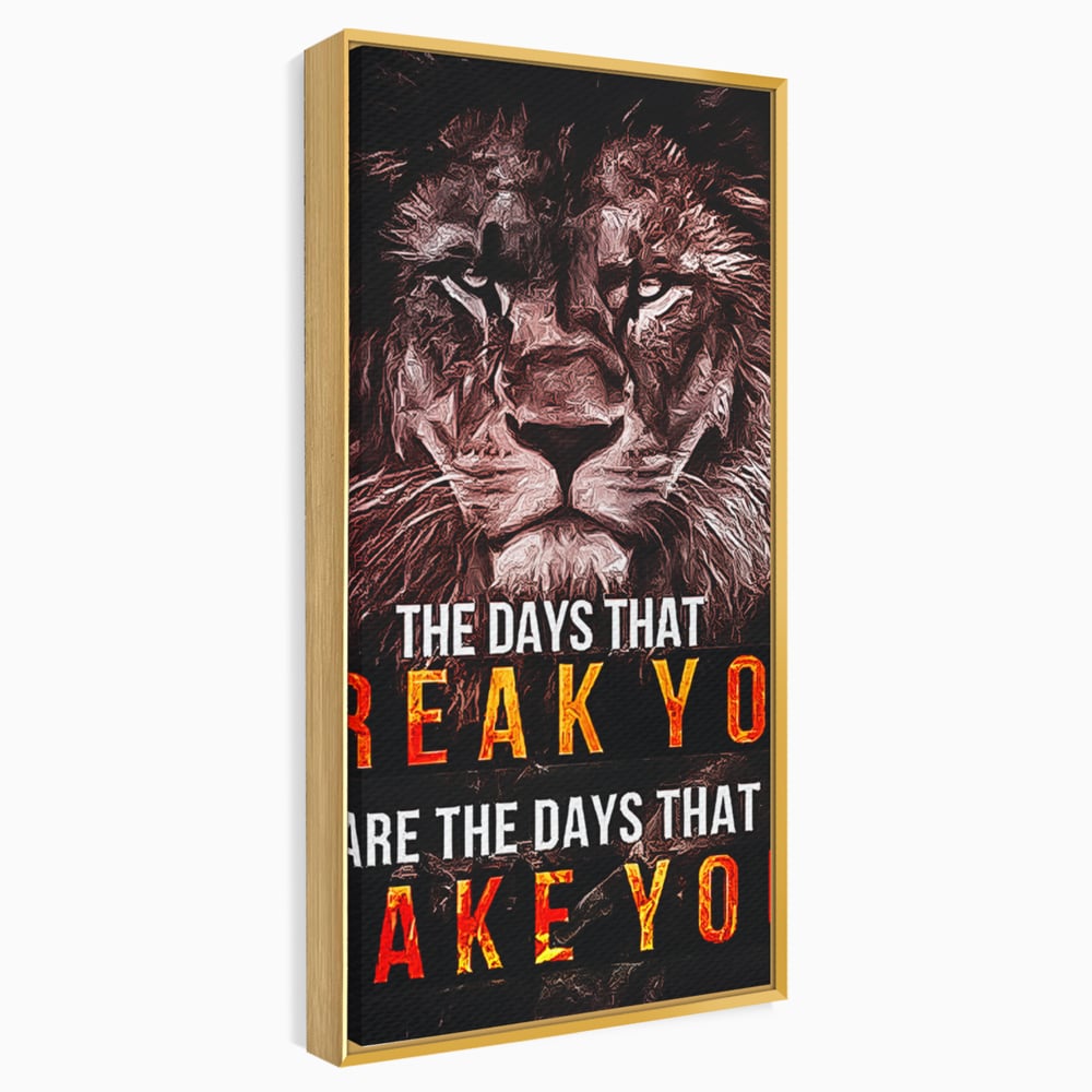 Tablou Canvas Premium LuxCanva® B1040, The Days , Living, Birou, Inspirational, Leu, Rege, Savana, Culori Vibrante