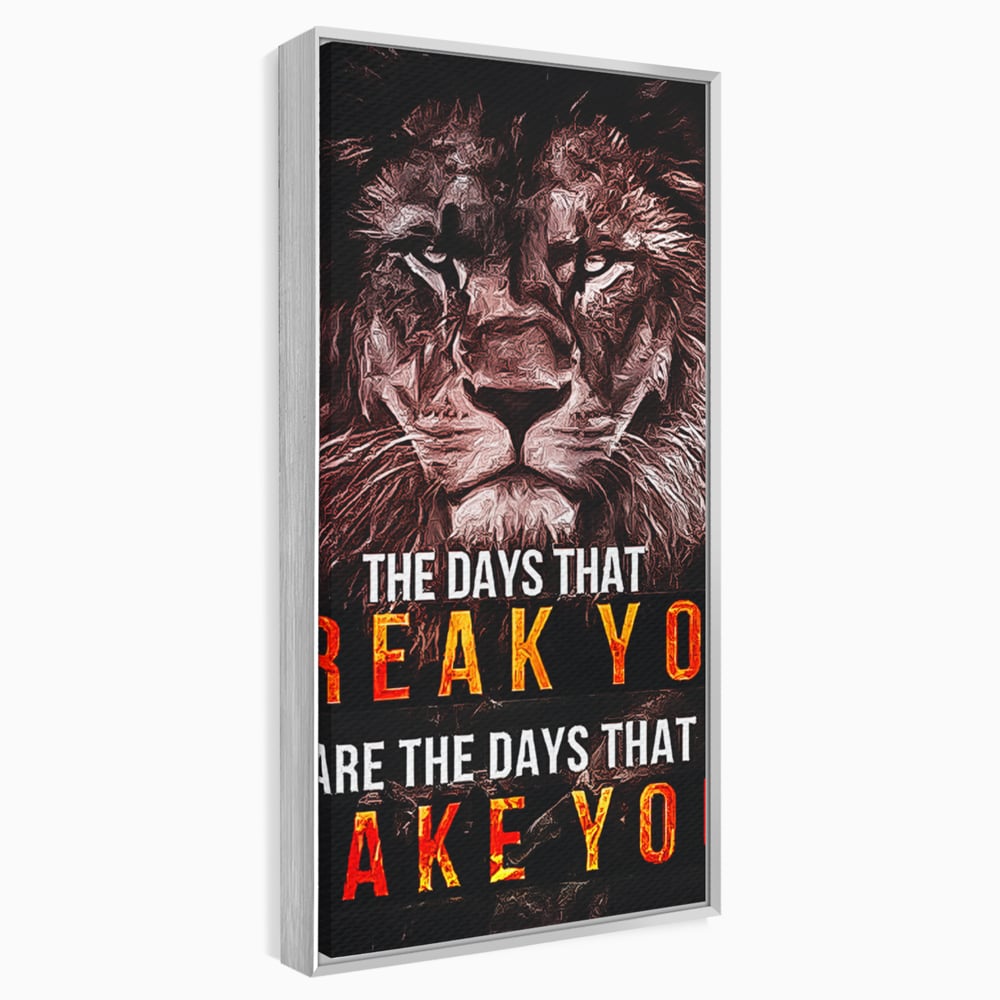 Tablou Canvas Premium LuxCanva® B1040, The Days , Living, Birou, Inspirational, Leu, Rege, Savana, Culori Vibrante