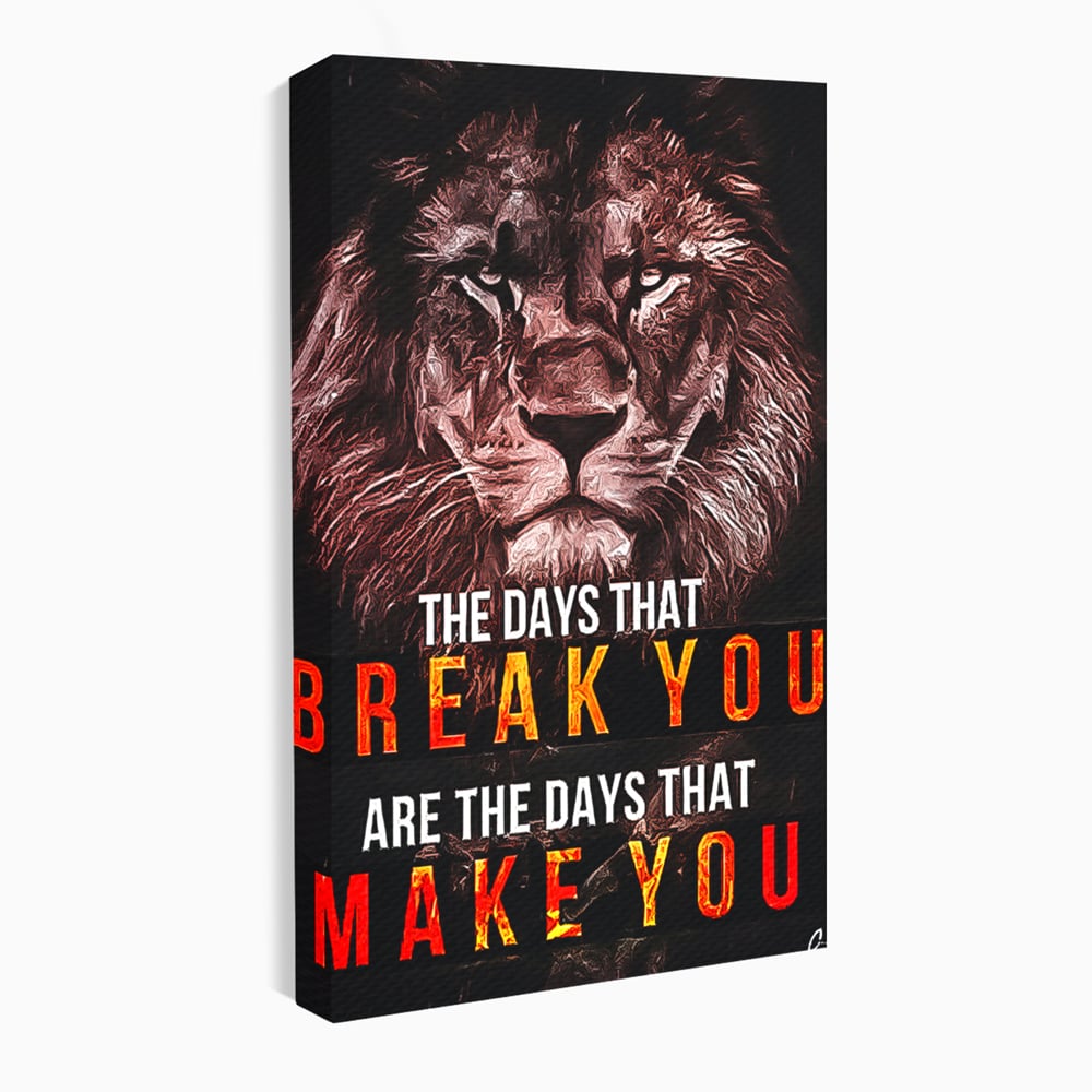Tablou Canvas Premium LuxCanva® B1040, The Days , Living, Birou, Inspirational, Leu, Rege, Savana, Culori Vibrante