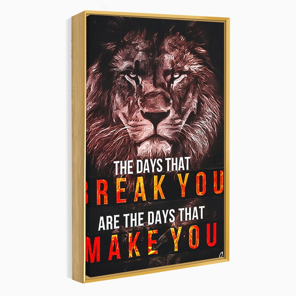 Tablou Canvas Premium LuxCanva® B1040, The Days , Living, Birou, Inspirational, Leu, Rege, Savana, Culori Vibrante