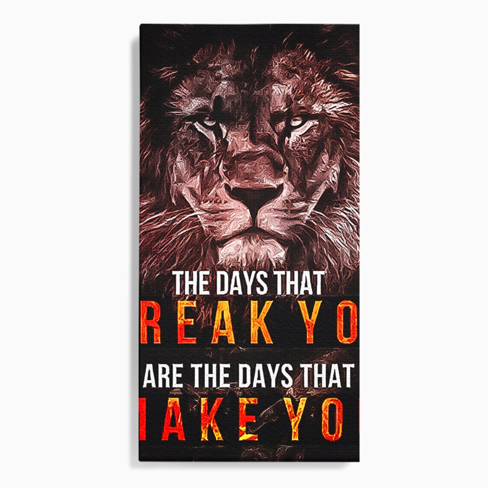 Tablou Canvas Premium LuxCanva® B1040, The Days , Living, Birou, Inspirational, Leu, Rege, Savana, Culori Vibrante