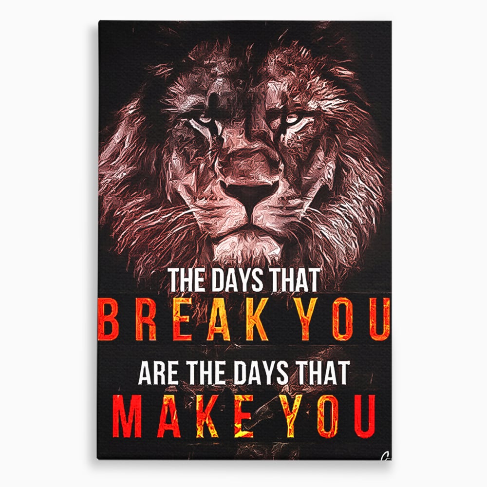 Tablou Canvas Premium LuxCanva® B1040, The Days , Living, Birou, Inspirational, Leu, Rege, Savana, Culori Vibrante