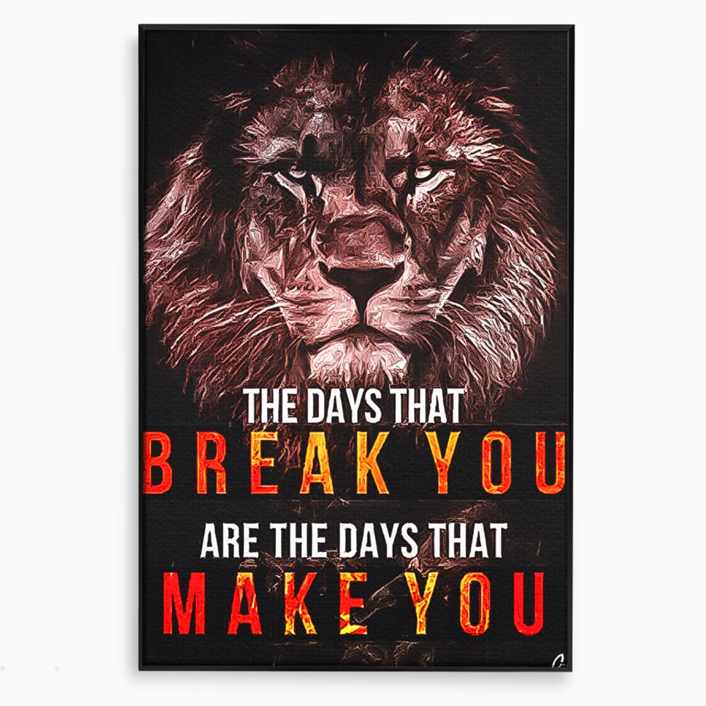 Tablou Canvas Premium LuxCanva® B1040, The Days , Living, Birou, Inspirational, Leu, Rege, Savana, Culori Vibrante