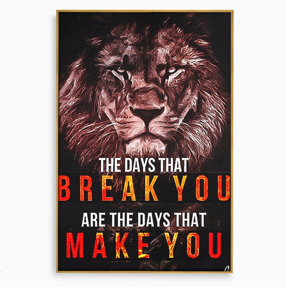 Tablou Canvas Premium LuxCanva® B1040, The Days , Living, Birou, Inspirational, Leu, Rege, Savana, Culori Vibrante