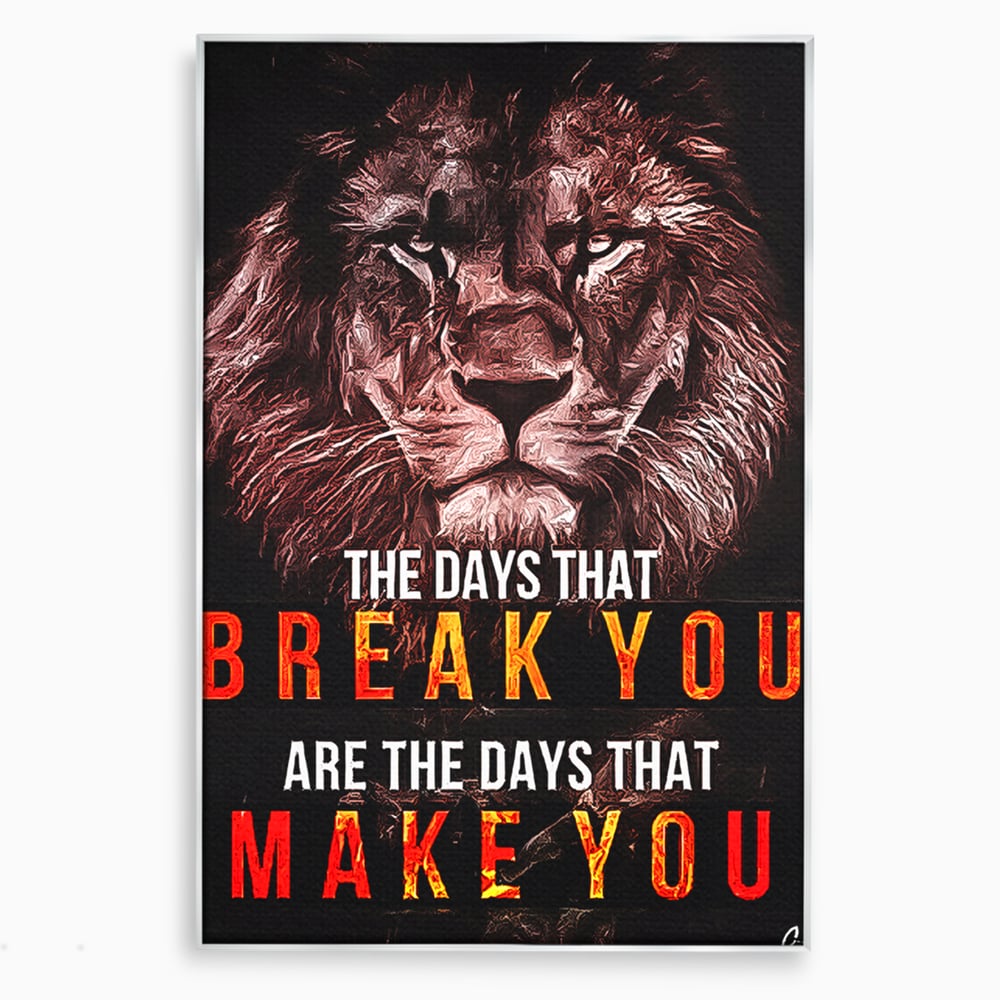 Tablou Canvas Premium LuxCanva® B1040, The Days , Living, Birou, Inspirational, Leu, Rege, Savana, Culori Vibrante