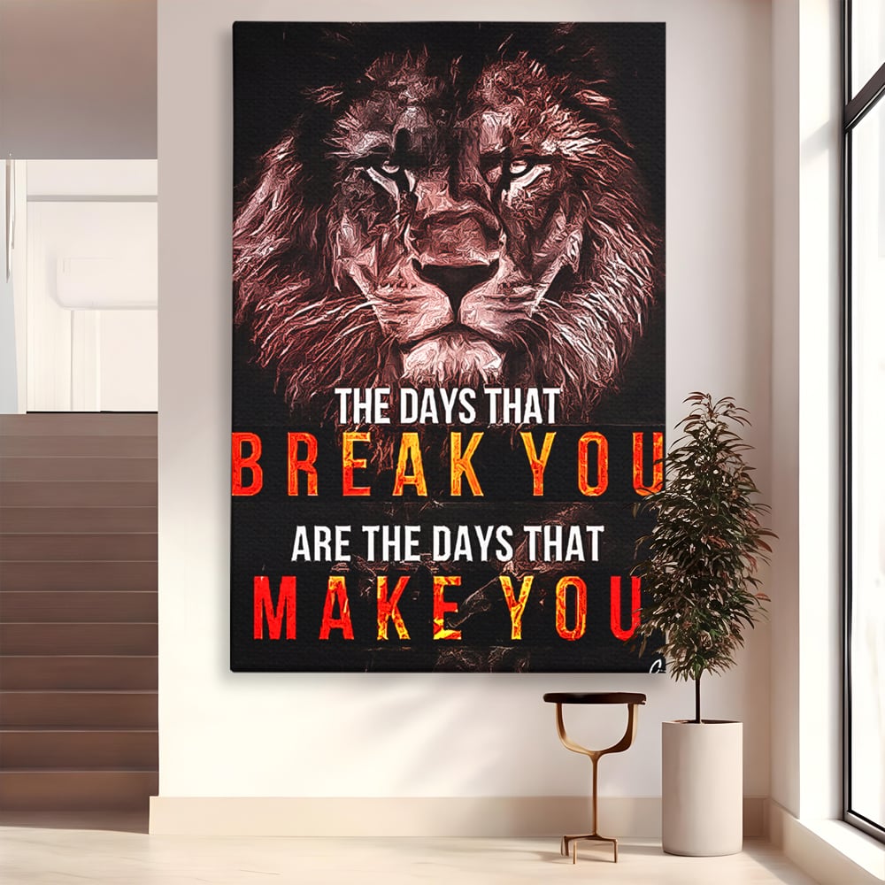 Tablou Canvas Premium LuxCanva® B1040, The Days , Living, Birou, Inspirational, Leu, Rege, Savana, Culori Vibrante