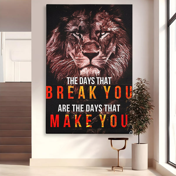 Tablou Canvas Premium LuxCanva® B1040, The Days , Living, Birou, Inspirational, Leu, Rege, Savana, Culori Vibrante