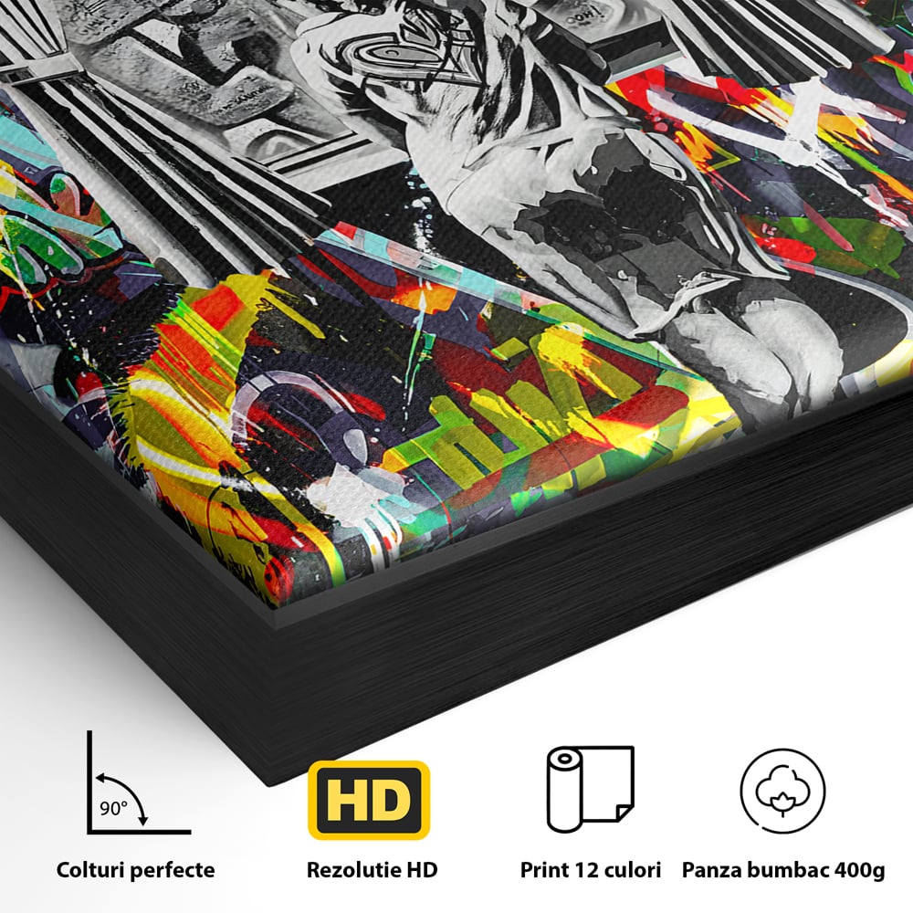 Tablou Canvas Premium LuxCanva® B1041, Wall Of Love , Living, Dormitor, Inspirational, Iubire, Culori, Inimi, Culori Vibrante