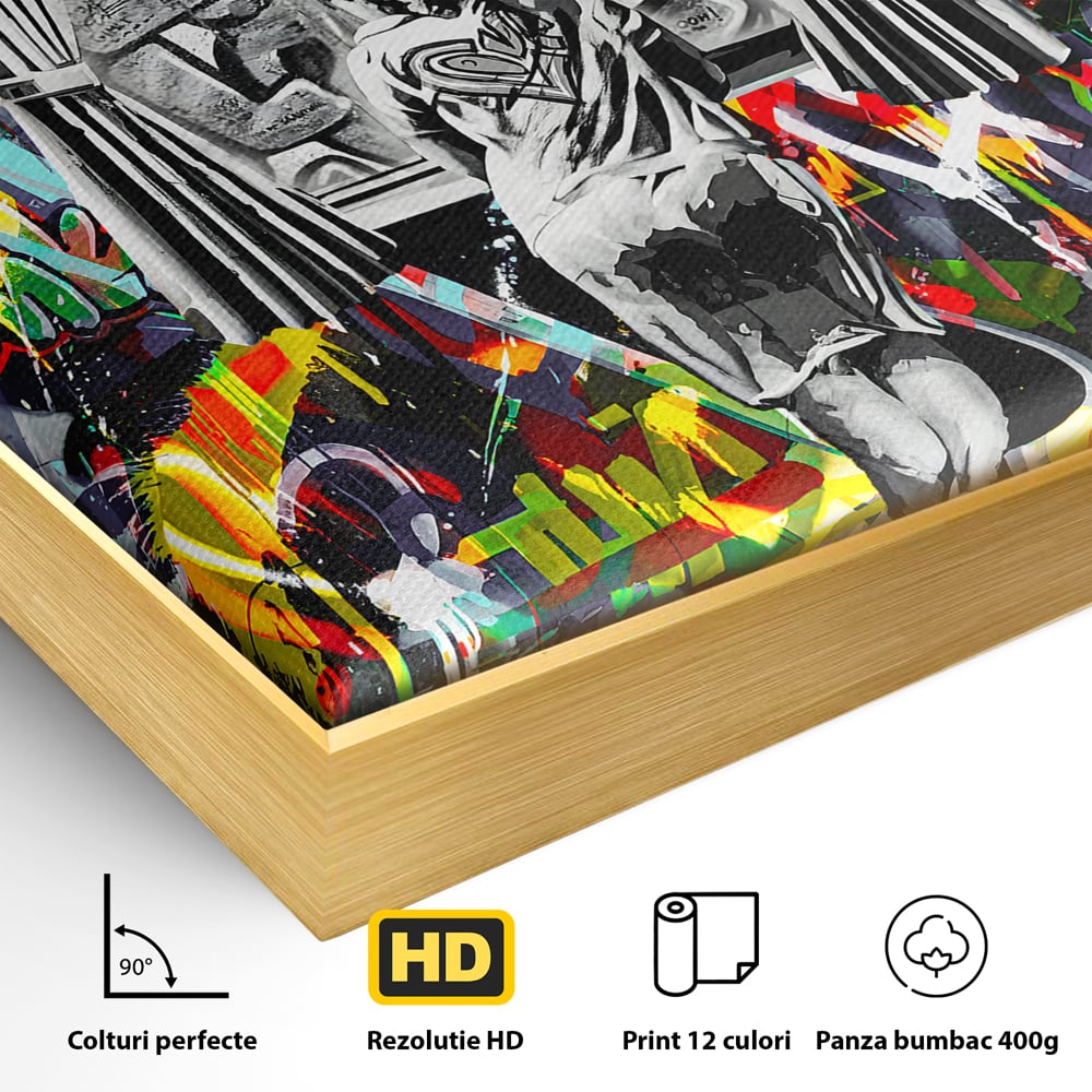 Tablou Canvas Premium LuxCanva® B1041, Wall Of Love , Living, Dormitor, Inspirational, Iubire, Culori, Inimi, Culori Vibrante