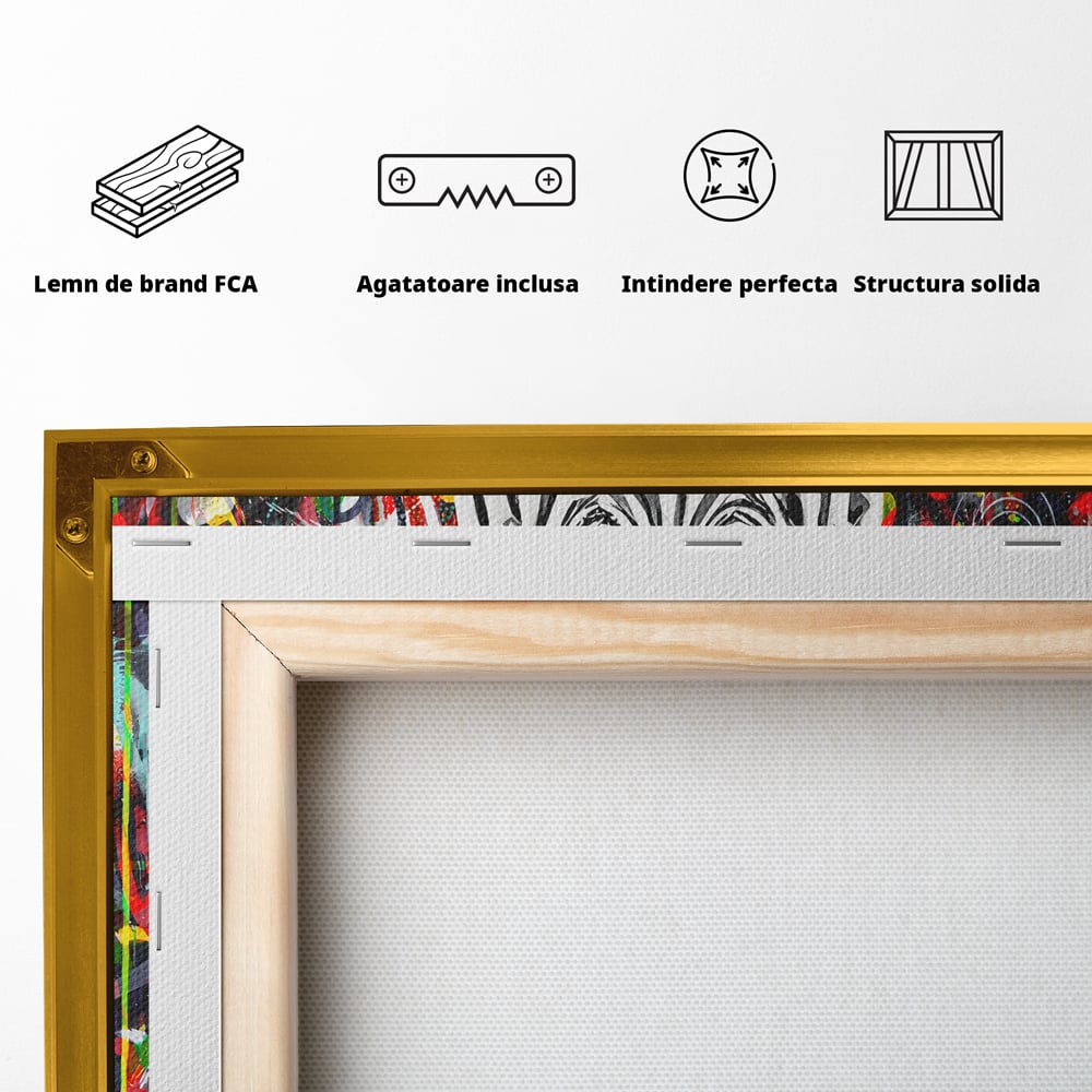 Tablou Canvas Premium LuxCanva® B1041, Wall Of Love , Living, Dormitor, Inspirational, Iubire, Culori, Inimi, Culori Vibrante