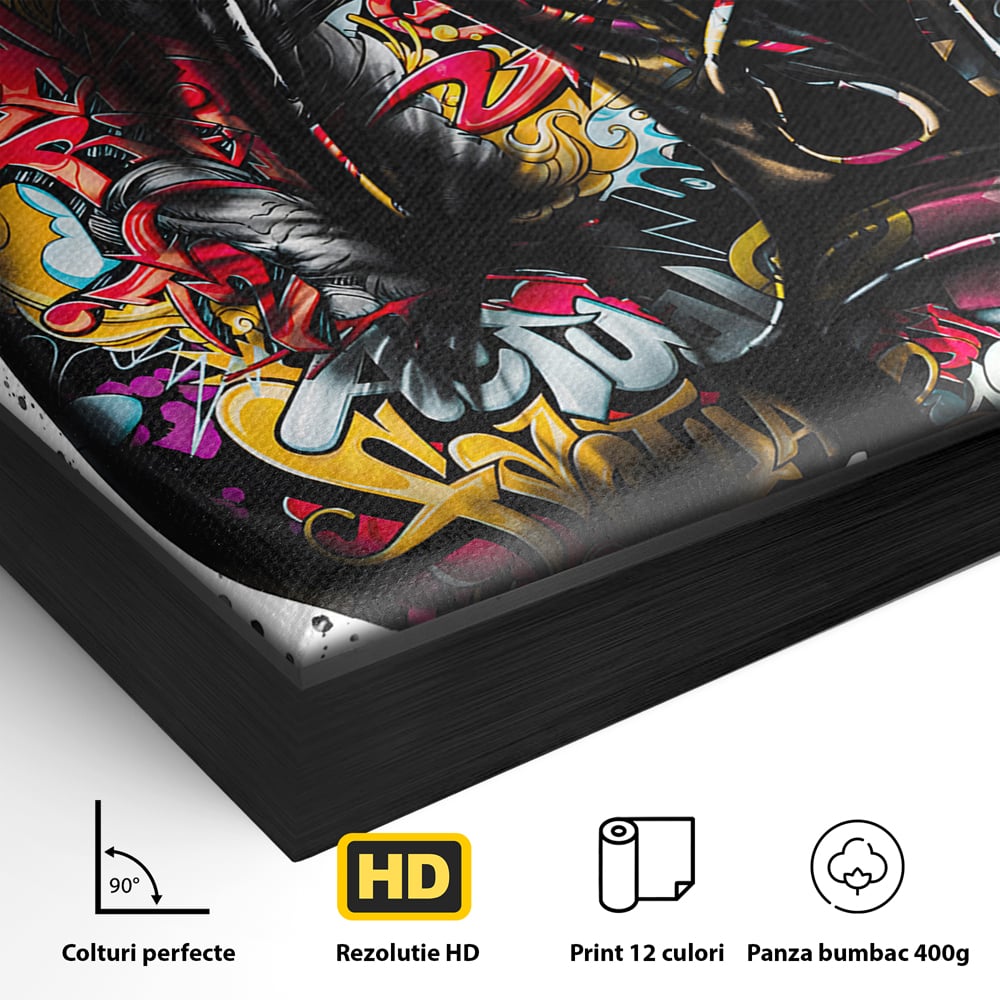 Tablou Canvas Premium LuxCanva® B1042, Pop Art Boxing Gloves , Dormitor, Birou, Sport, Box, Culori Vibrante