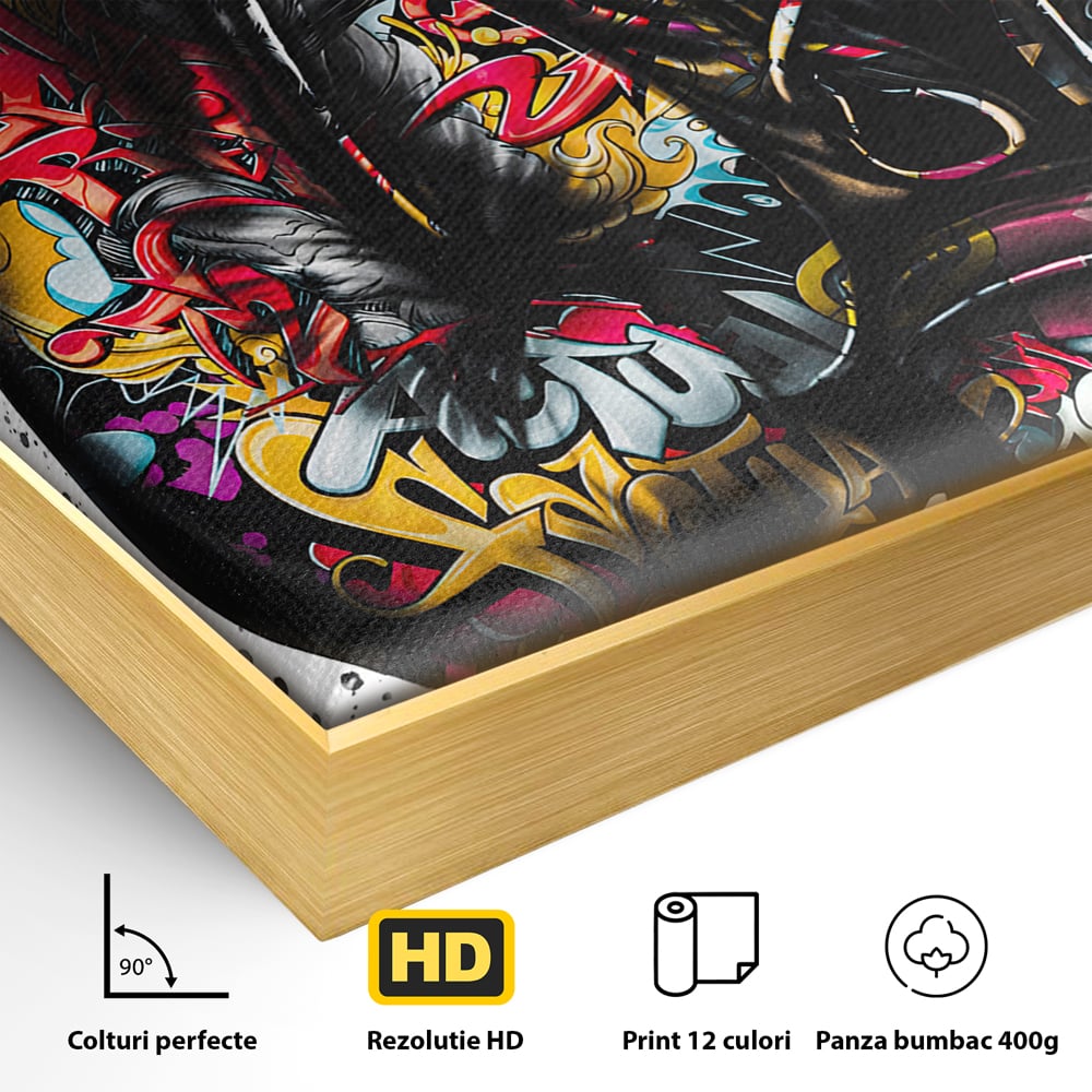 Tablou Canvas Premium LuxCanva® B1042, Pop Art Boxing Gloves , Dormitor, Birou, Sport, Box, Culori Vibrante