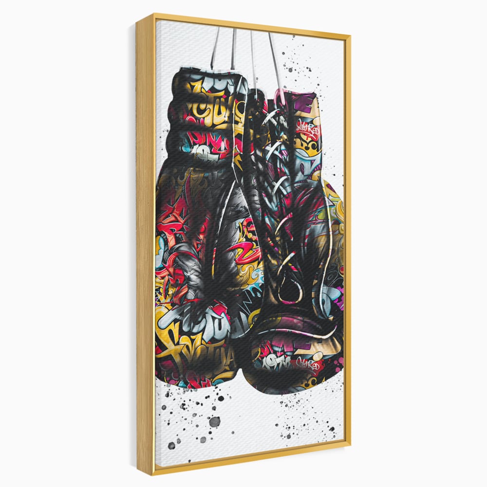 Tablou Canvas Premium LuxCanva® B1042, Pop Art Boxing Gloves , Dormitor, Birou, Sport, Box, Culori Vibrante