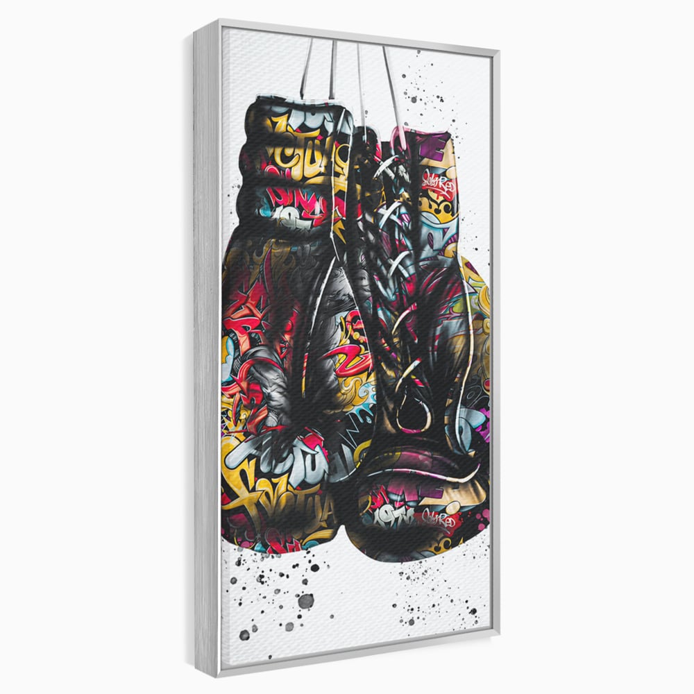 Tablou Canvas Premium LuxCanva® B1042, Pop Art Boxing Gloves , Dormitor, Birou, Sport, Box, Culori Vibrante