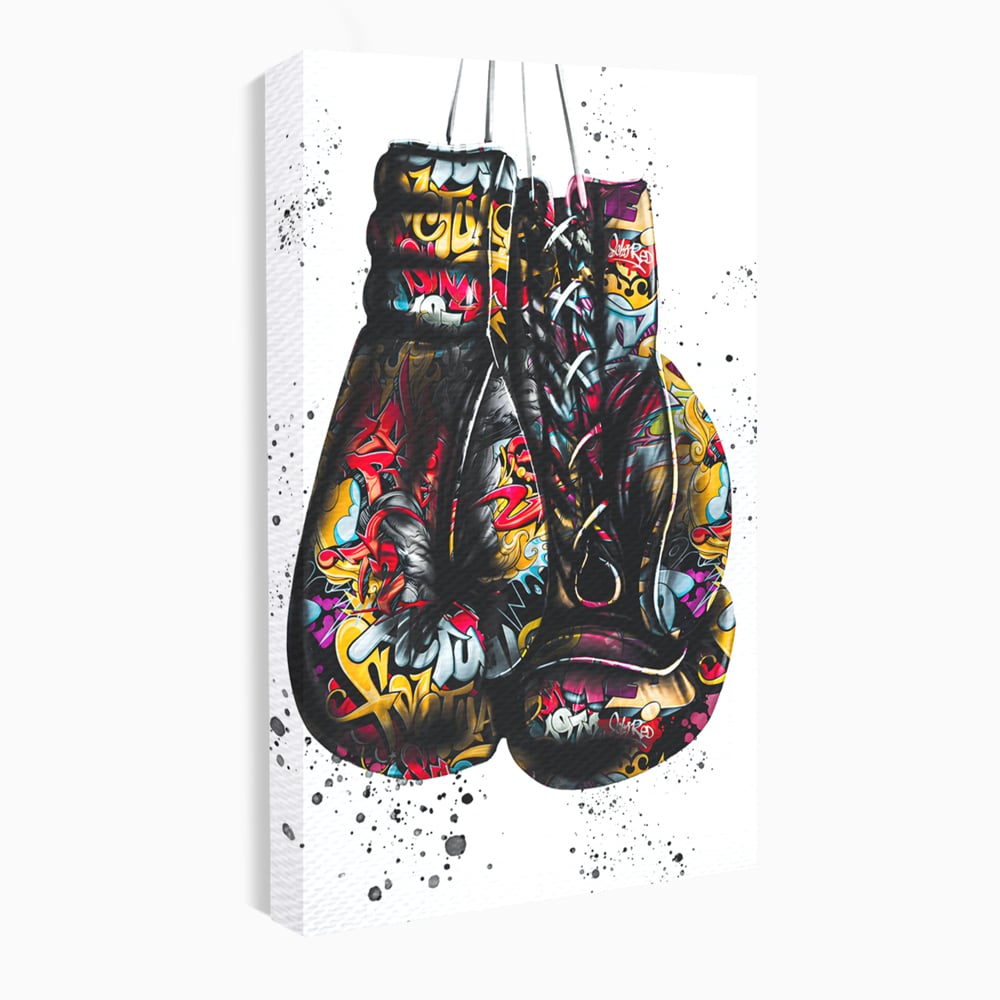 Tablou Canvas Premium LuxCanva® B1042, Pop Art Boxing Gloves , Dormitor, Birou, Sport, Box, Culori Vibrante