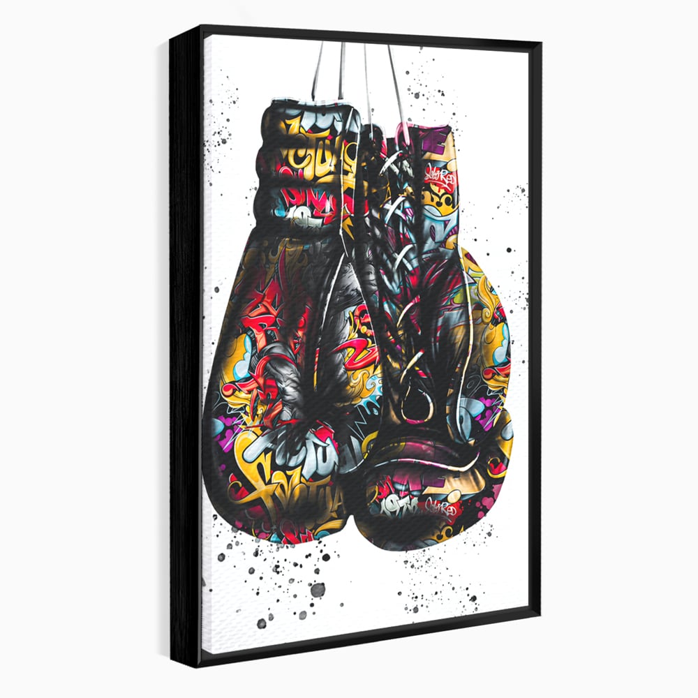 Tablou Canvas Premium LuxCanva® B1042, Pop Art Boxing Gloves , Dormitor, Birou, Sport, Box, Culori Vibrante