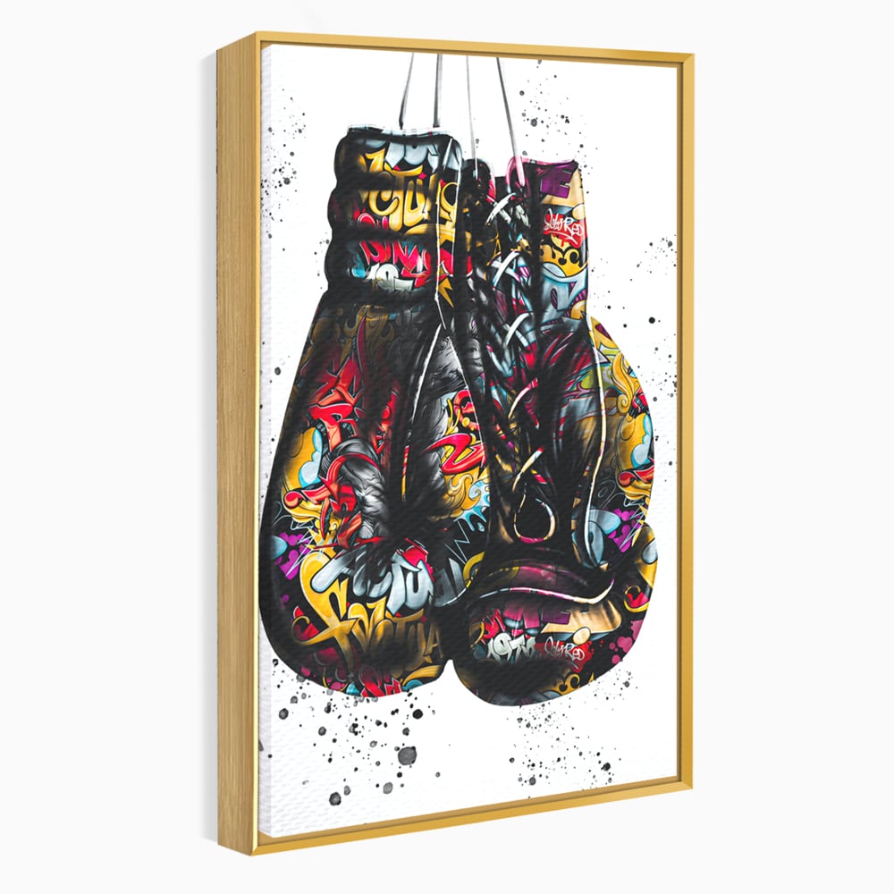 Tablou Canvas Premium LuxCanva® B1042, Pop Art Boxing Gloves , Dormitor, Birou, Sport, Box, Culori Vibrante