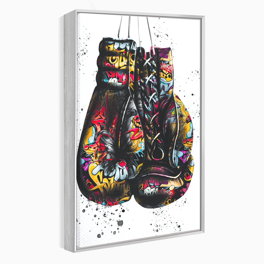 Tablou Canvas Premium LuxCanva® B1042, Pop Art Boxing Gloves , Dormitor, Birou, Sport, Box, Culori Vibrante
